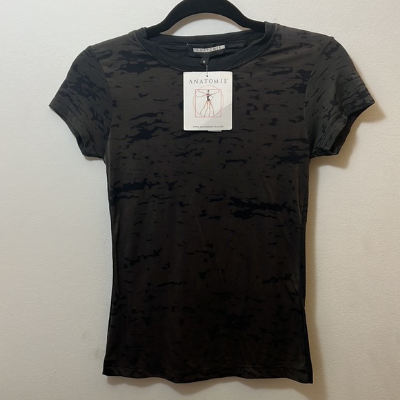 Anatomie Black Burnt Out T-shirt Size M - Picture 4 of 10